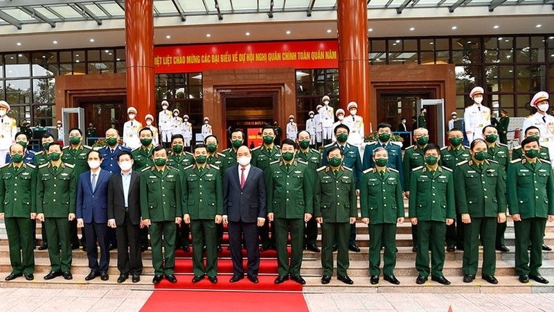 President attends national military-political conference (Photo:qdnd.vn)