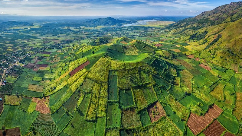 An aerial view of Chu Dang Ya volcano in Gia Lai province (Photo: Vietnam National Administration of Tourism)