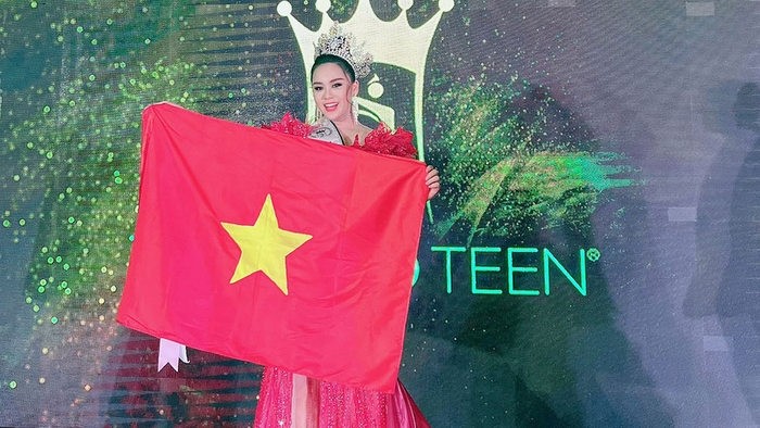 Bella Vu Huyen Dieu was crowned Miss Eco Teen International 2021. (Photo: the organising board)