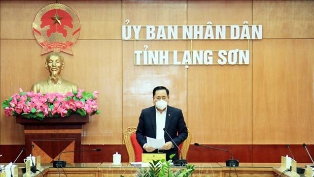 Chairman of the Lang Son People’s Committee Ho Tien Thieu speaks at the session (Photo: VNA)