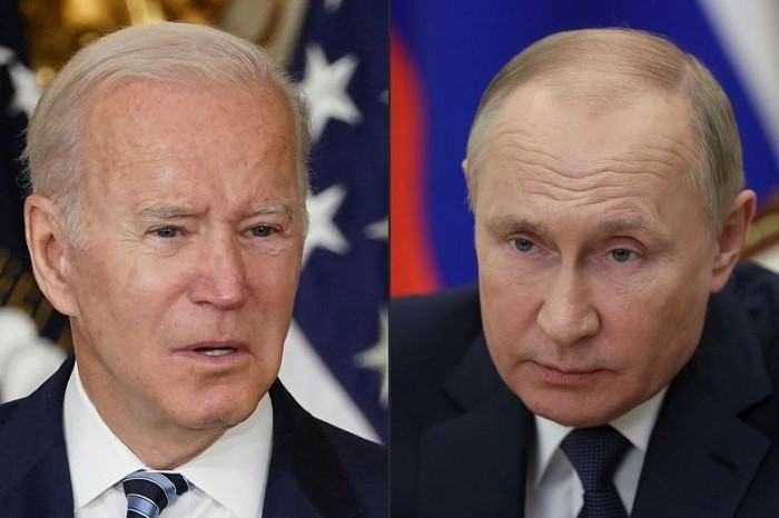 Russian President Vladimir Putin (right) and his US counterpart Joe Biden.