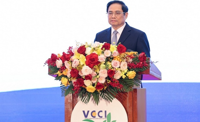 Prime Minister Pham Minh Chinh addresses the congress (Photo: VGP)