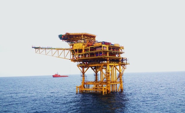 The CTC1-WHP oilrig in the Ca Tam field. (Photo courtesy of Vietsovpetro)
