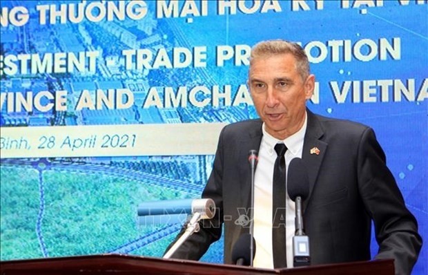 The new Chairman of the American Chamber of Commerce in Vietnam (AmCham) John Rockhold (Photo: VNA)