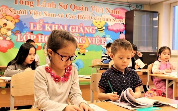 A Vietnamese class for children in Ekaterinburg, Russia. (Photo: VNA)