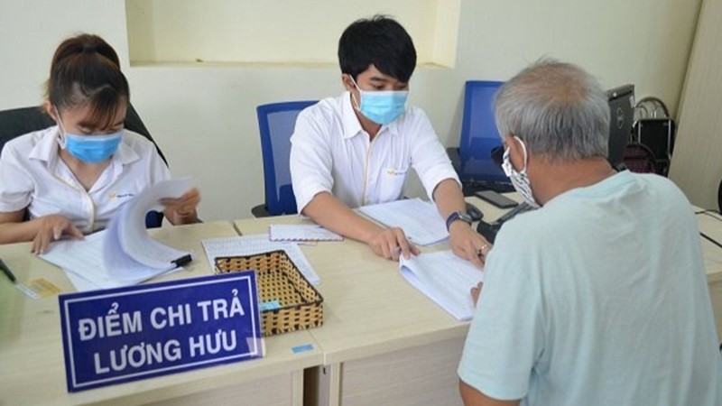 A Ho Chi Minh City resident collects his pension.