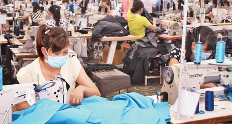 The production of garments for export at Dong Tien Garment Joint Stock Company in Dong Nai province.