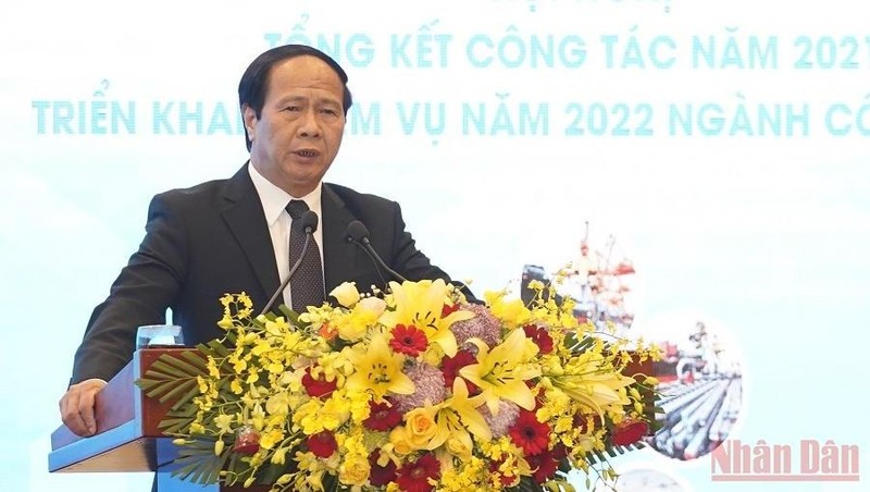 Deputy PM Le Van Thanh speaking at the conference (Photo: Thai Linh)
