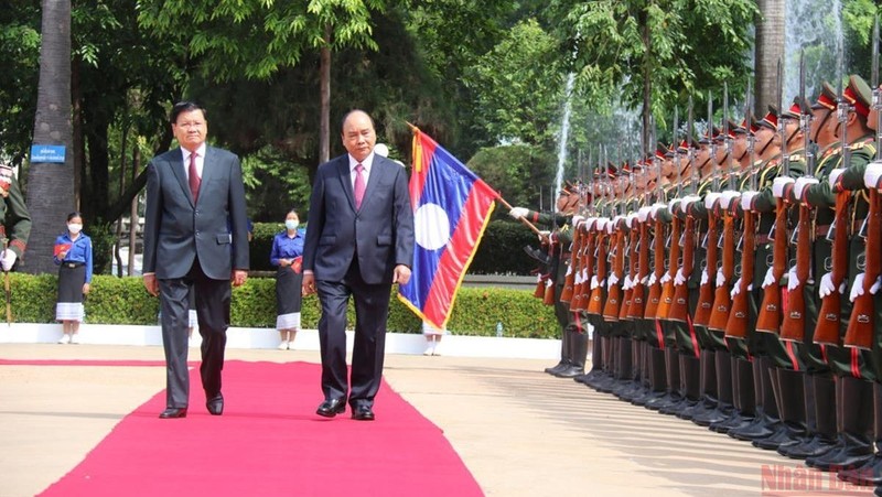 President Nguyen Xuan Phuc visits Laos from August 9 to 10, 2021. (Photo: Xuan Son)