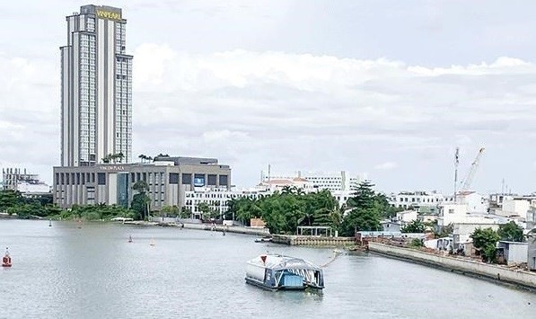 Hau river in Can Tho city (Photo: VNA)