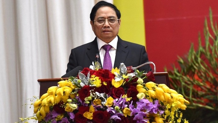 PM Pham Minh Chinh speaks at the conference. (Photo: NDO/TRAN HAI)\