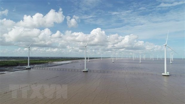 An offshore wind power project in the Mekong Delta province of Bac Lieu. (Photo: VNA)