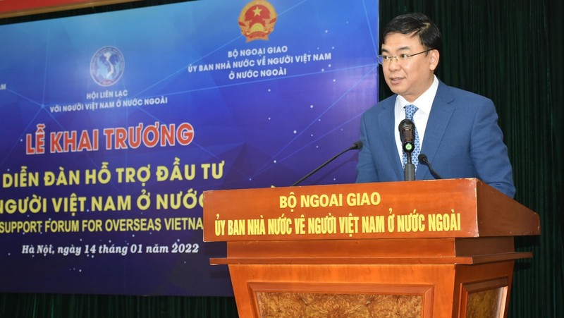 Deputy Minister of Foreign Affairs Pham Quang Hieu speaking at the event (Photo: VOV)