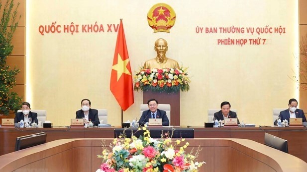 National Assembly Chairman Vuong Dinh Hue delivers a speech at the event (Photo: VNA)