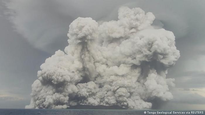Significant damage reported on Tonga's main island after volcanic eruption. (Source: Reuters)