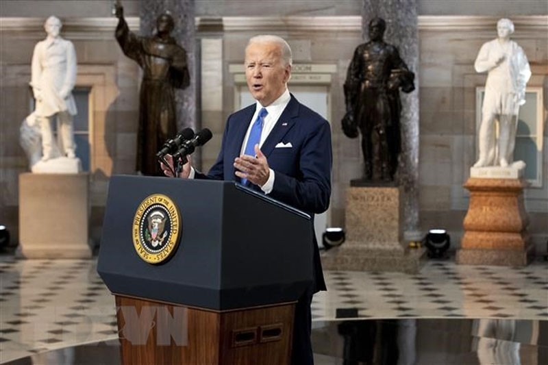 US President Joe Biden speaks in Washington, DC. (Photo: AFP/VNA)