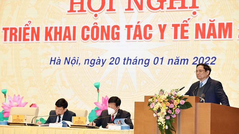 Prime Minister Pham Minh Chinh speaking at the conference (Photo: Tran Hai)