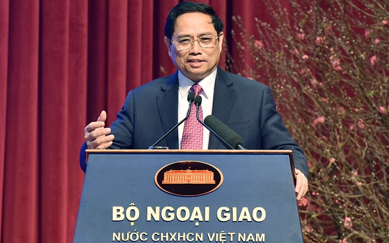 Prime Minister Pham Minh Chinh addresses the conference (Photo: NDO/Tran Hai)