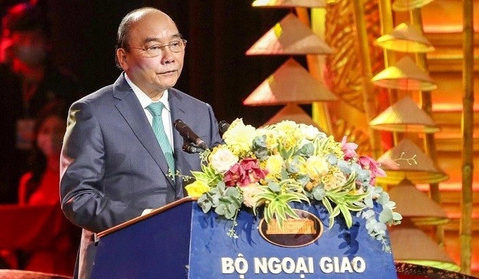 President Nguyen Xuan Phuc speaking at the event