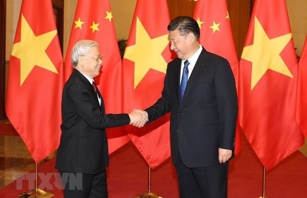 Party General Secretary Nguyen Phu Trong (left) and Chinese Party General Secretary and President of China Xi Jinping (Photo: VNA)