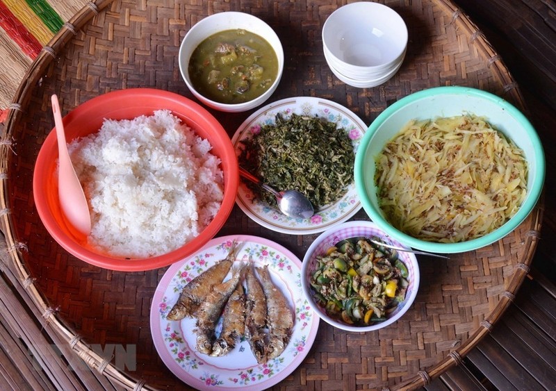 Traditional Tet dishes of Ede ethnic people (Photo: VNA)