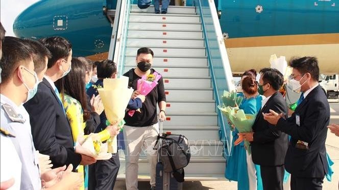 The first visitors to Khanh Hoa in the year of the tiger. (Photo: VNA)