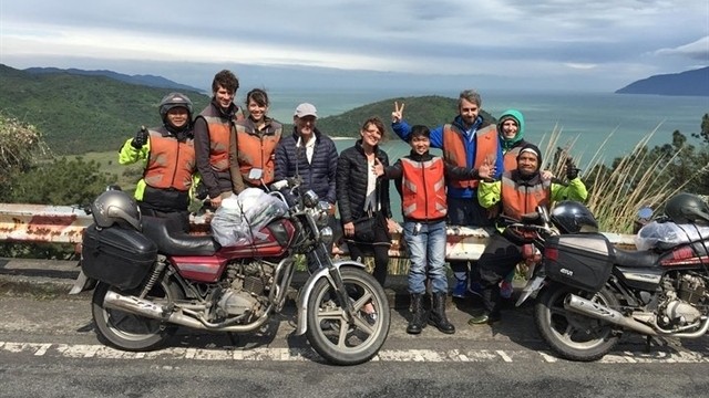 Tourists on the road from Hue  to Hoi An. (Photo courtesy of Lefamily Riders Tours/Tripadvisor)