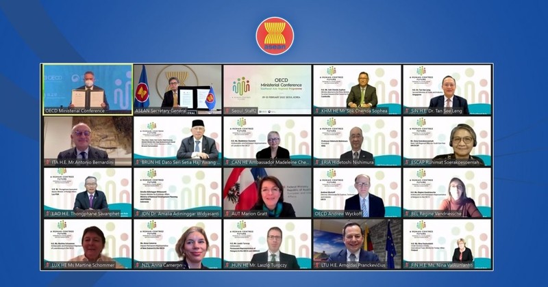 The virtual conference between ASEAN and OECD (Photo: asean.org)