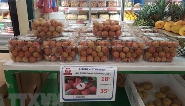 Litchi exported to the EU (Photo: VNA)