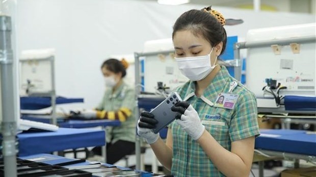 A production line of Samsung's factory in Thai Nguyen province. (Photo: VNA)