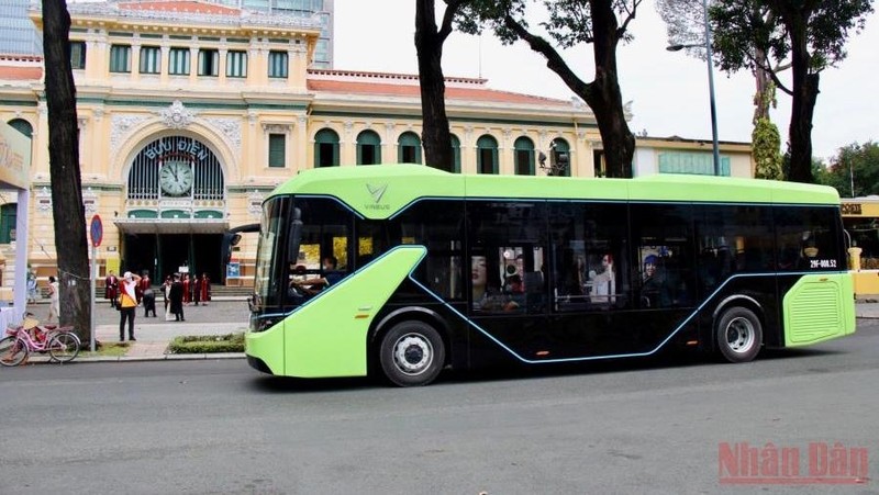 Ho Chi Minh City's first electric public bus is scheduled to start operation on March 9.