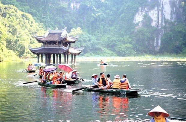Trang An Landscape Complex in Ninh Binh province is one of the most popular tourism destinations in the country. (Photo courtesy of baodautu.vn)