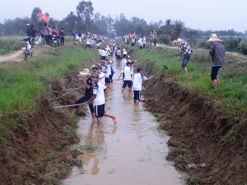 The projects aims to modernise 28 cannals of the Thach Nham irrigation work which has a total length of 94.153km (Photo: kinhtenongthon.vn)