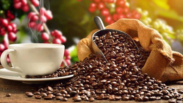 A cup of coffee placed next to coffee beans (Illustrative photo: The Ministry of Industry and Trade)