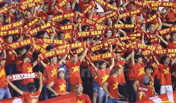 Vietnamese fans. (Photo: VNA)