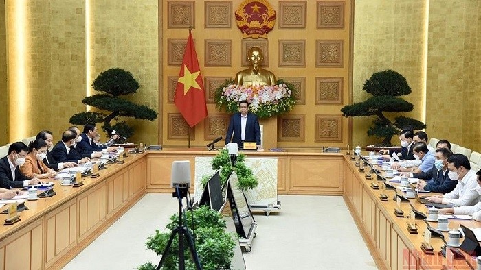 Prime Minister Pham Minh Chinh speaking at the event (Photo: NDO/Tran Hai)