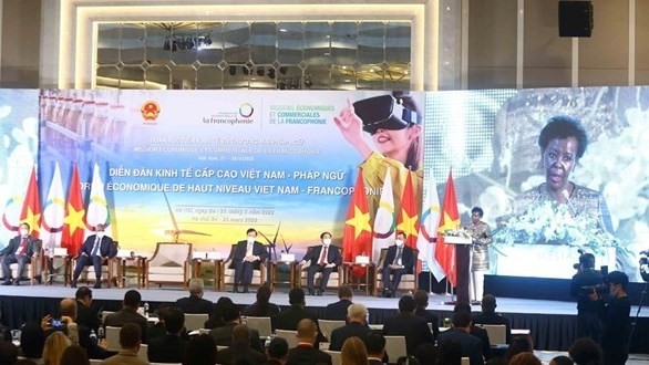 At the Vietnam-Francophone business forum (Photo: VNA)
