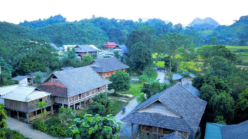Phu Mau Village, Chieng Yen Commune, as seen from above. 