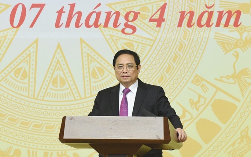 PM Pham Minh Chinh speaks at the meeting. (Photo: NDO/Tran Hai)