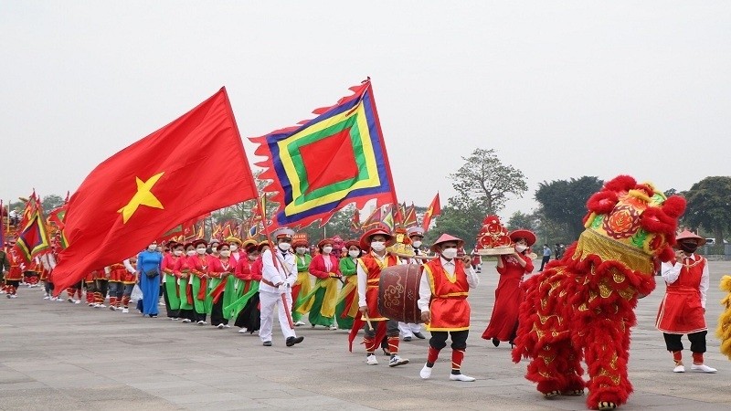 The kieu (palanquins) were carried from seven communes, wards surrounding Hung King Temple Complex to the Hung King Temple