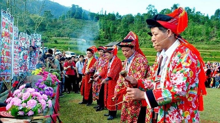 The Ban Vuong worshipping ceremony of the Red Dao ethnic people in Ha Giang province (Photo credit: Trieu Tinh)