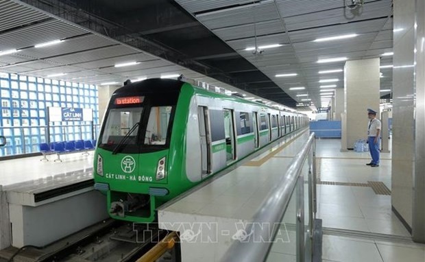 Cat Linh-Ha Dong metro line, which runs from Cat linh in Ba Dinh District to Ha Dong District, starts commercial operation on November 6 last year. (Photo: VNA)