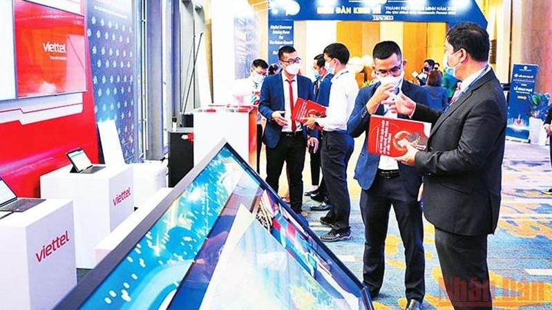 Digital solutions on display at the 2022 Ho Chi Minh City Economic Forum (Photo: Khanh Trinh)