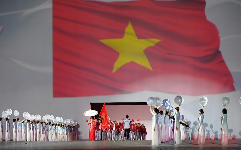 The Vietnam sports delegation (Photo: THANH DAT)