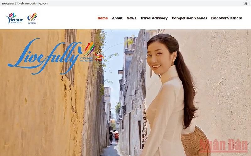 Website promotes Vietnam tourism on the occasion of SEA Games 31. 