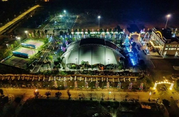 Tennis court complex Hanaka Paris Ocean Park, a venue for SEA Games 31 competitions in the northern province of Bac Ninh, is inaugurated on May 10. (Photo: VNA)