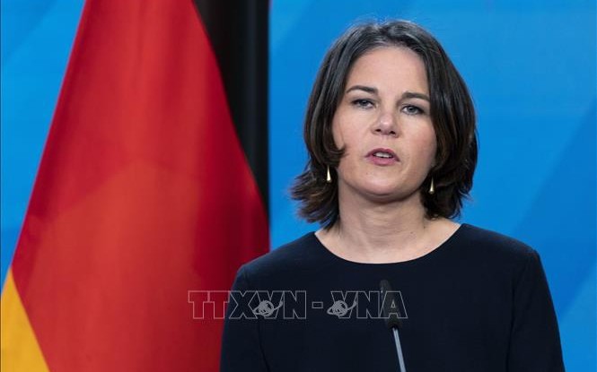 German Foreign Minister Annalena Baerbock at a press conference in Berlin, Germany. (Photo: AFP/VNA)