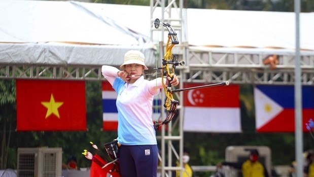 Vietnamese archer Nguyen Thi Hai Chau (Photo: VNA)