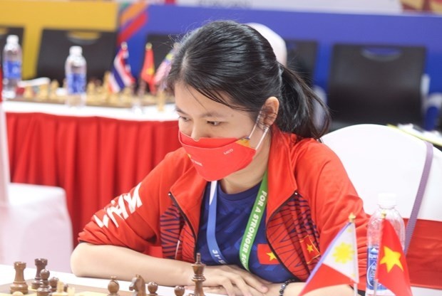 Pham Le Thao Nguyen of Vietnam, who secures a gold medal in the women’s individual blitz chess (Photo: VNA)