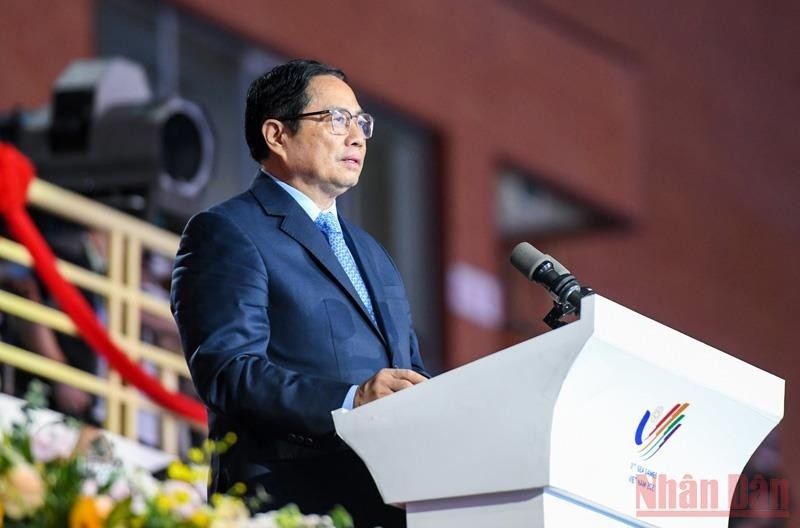 Prime Minister Pham Minh Chinh speaking at the closing ceremony (Photo: NDO)
